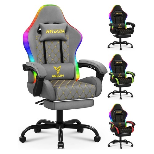 Rgb gaming stuhl leder - gaming,
